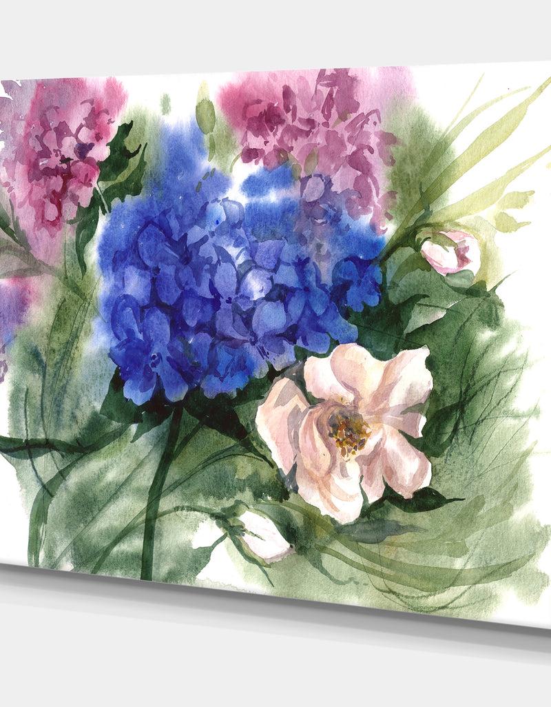 DesignQ Watercolor Garden II - Cottage Canvas Artwork