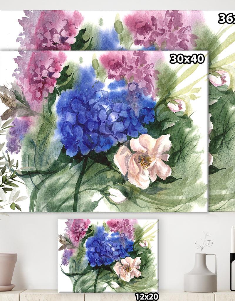 DesignQ Watercolor Garden II - Cottage Canvas Artwork