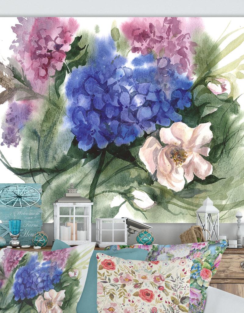 DesignQ Watercolor Garden II - Cottage Canvas Artwork