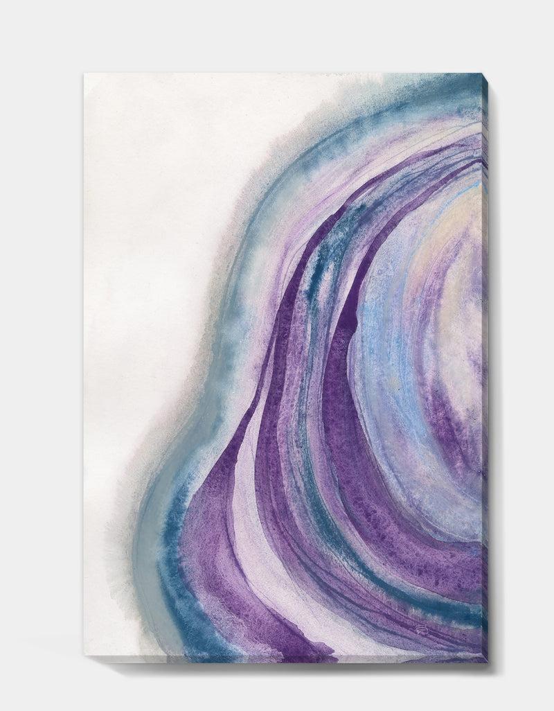 DesignQ Watercolor Geode II - Modern & Contemporary Premium Canvas Wall Art