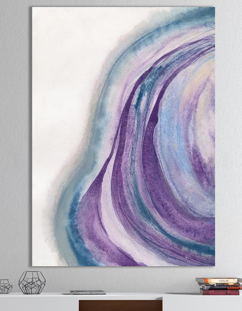 DesignQ Watercolor Geode II - Modern & Contemporary Premium Canvas Wall Art