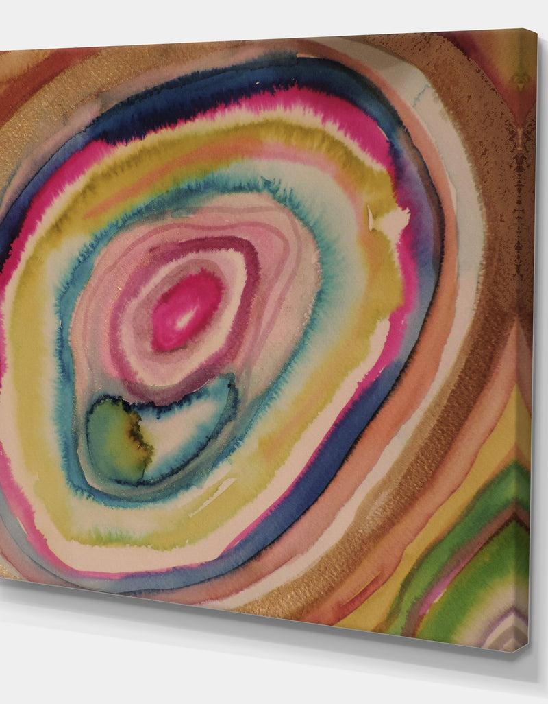 DesignQ Watercolor Geode Impression - Canvas Wall Art