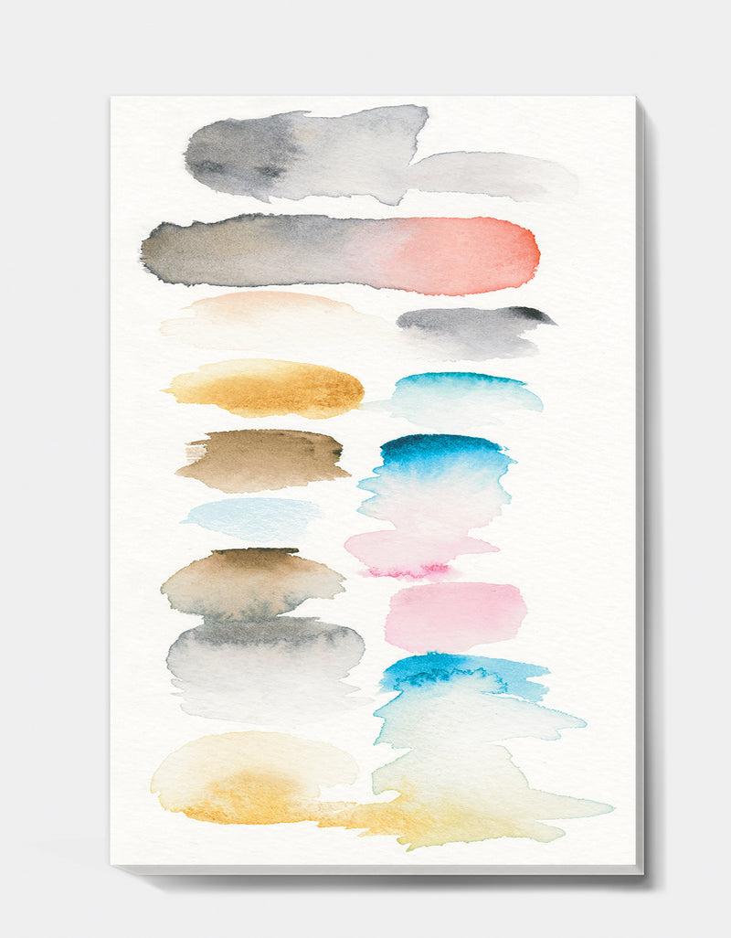 DesignQ Watercolor Geometric Swatch Element I - Mid-Century Modern Canvas Art