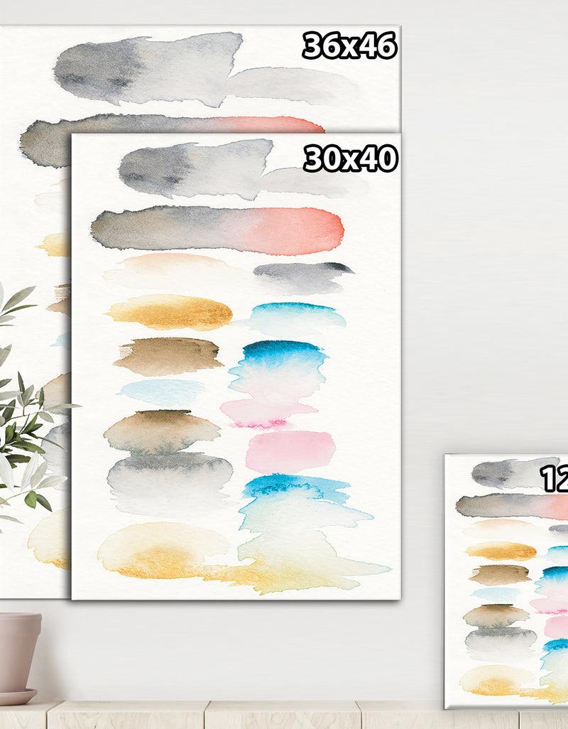 DesignQ Watercolor Geometric Swatch Element I - Mid-Century Modern Canvas Art