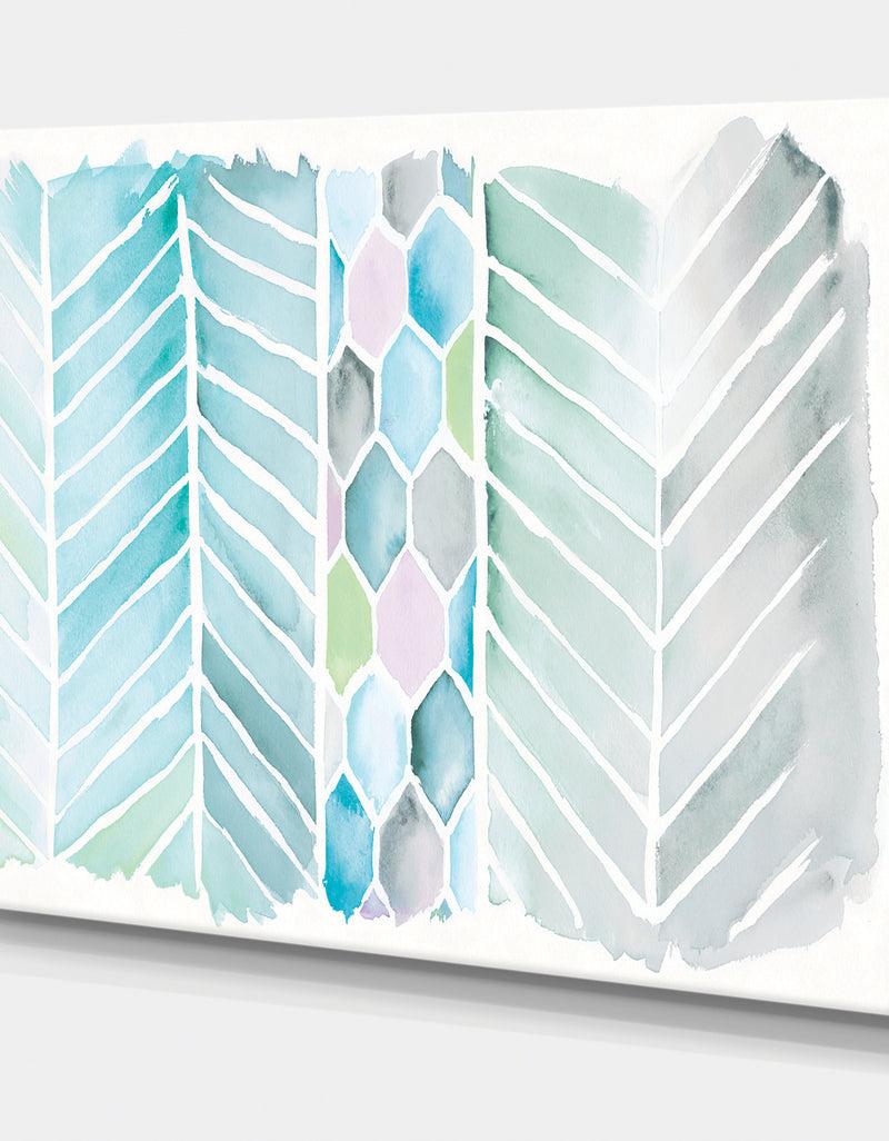 DesignQ Watercolor Geometric Swatch Element IV - Mid-Century Modern Canvas Artwork