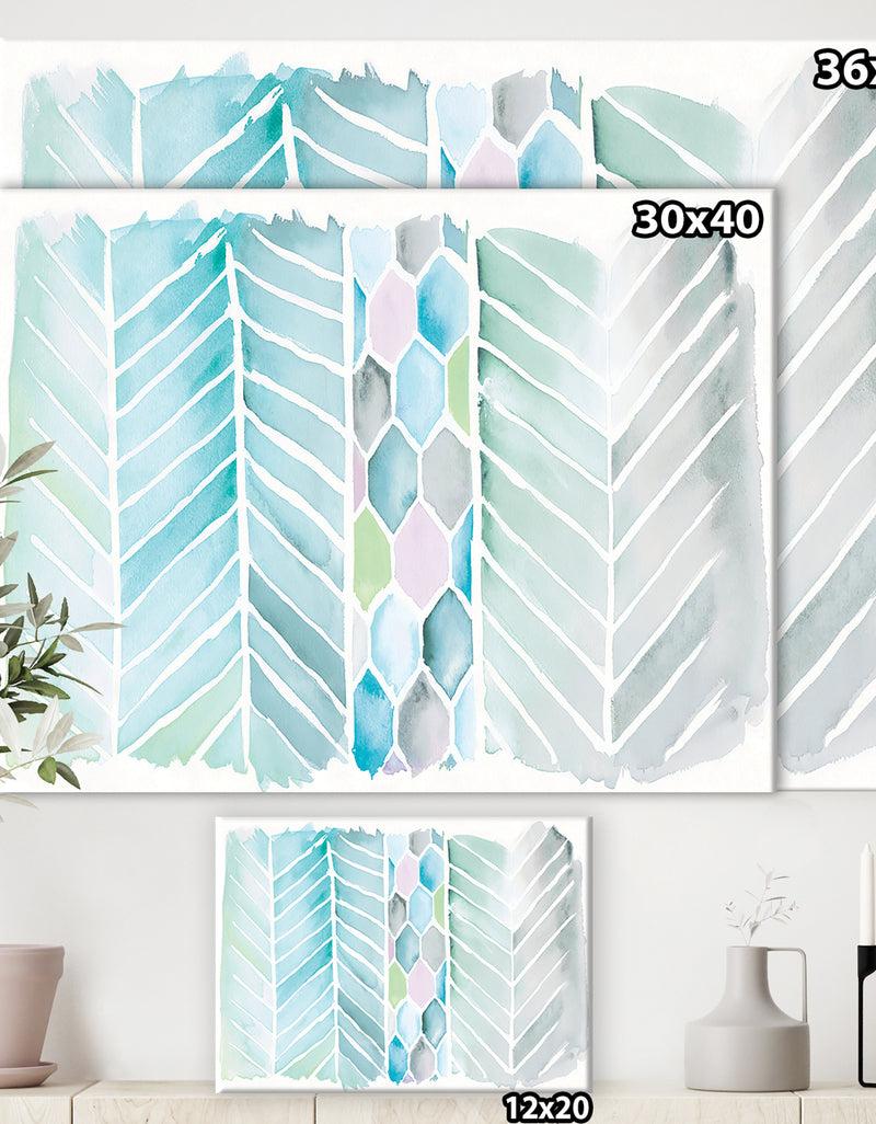 DesignQ Watercolor Geometric Swatch Element IV - Mid-Century Modern Canvas Artwork