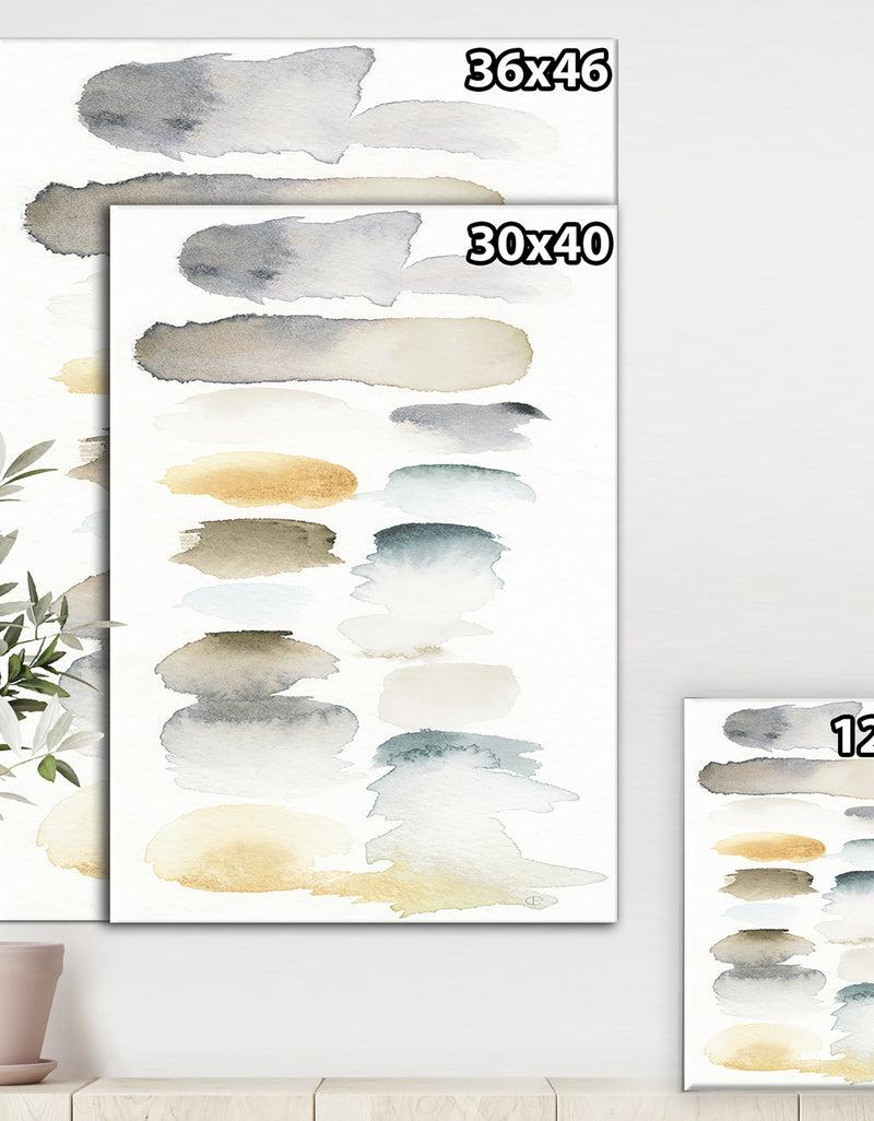 DesignQ Watercolor Geometric Swatch Element VI - Mid-Century Modern Transitional Canvas Artwork