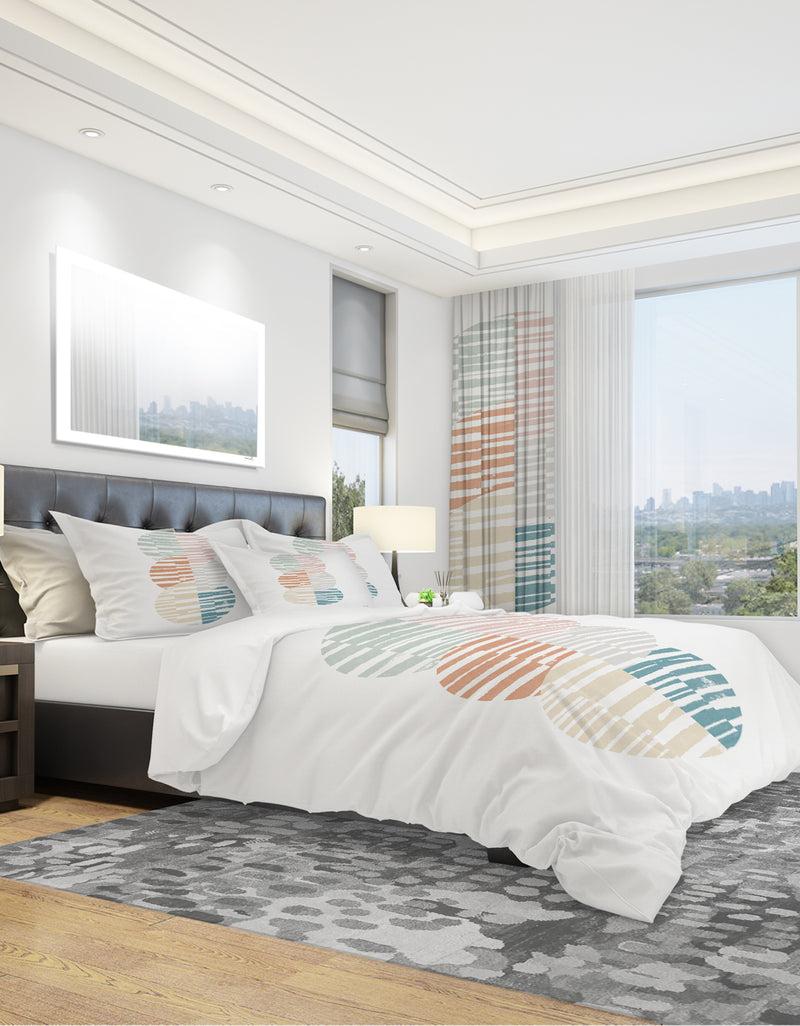 DesignQ Watercolor Geometric Triangle I - Geometric Duvet Cover Set