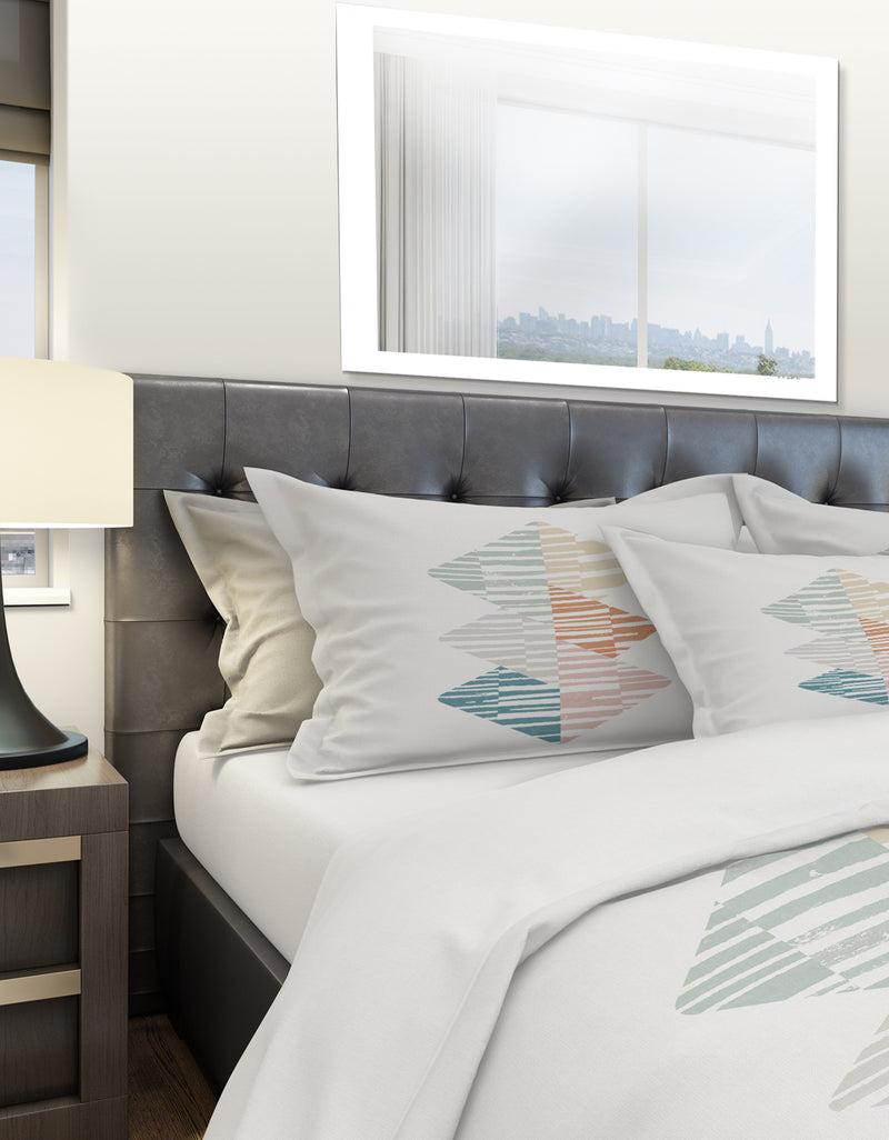 DesignQ Watercolor Geometric Triangle II - Geometric Duvet Cover Set