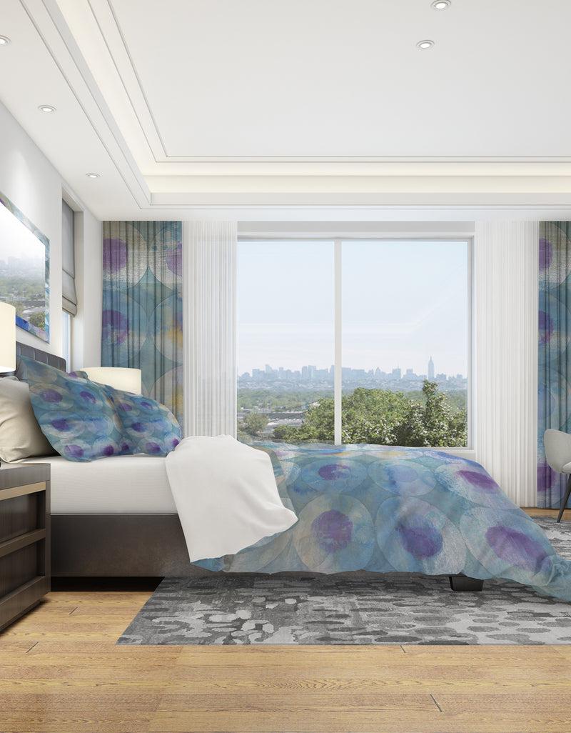 DesignQ Watercolor Geometrical Circles I - Geometric Duvet Cover Set