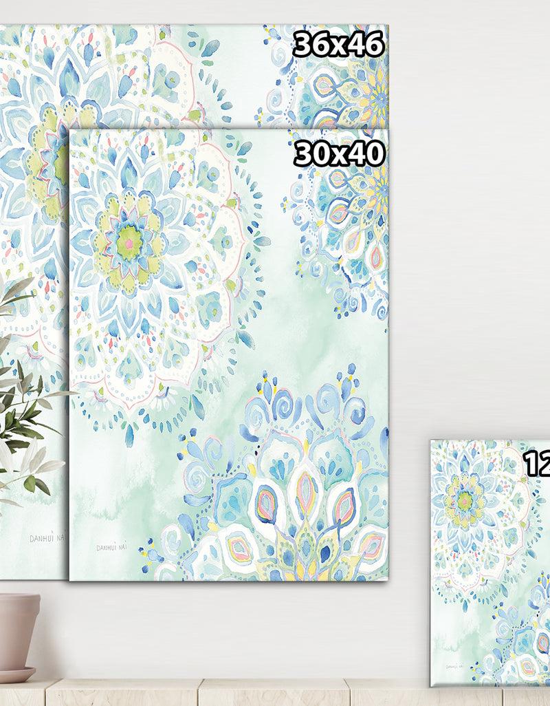 DesignQ Watercolor Mandalas III - Floral & Botanical Canvas Art