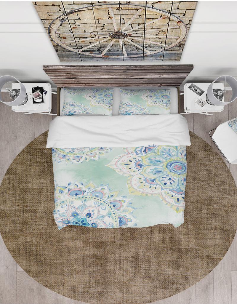 DesignQ Watercolor Mandalas IV - Cottage Duvet Cover Set