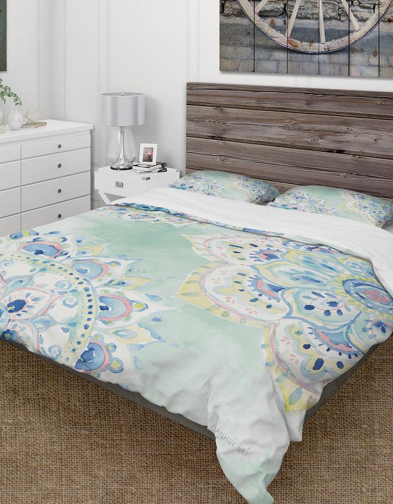DesignQ Watercolor mandalas IV - Cottage Duvet Cover Set