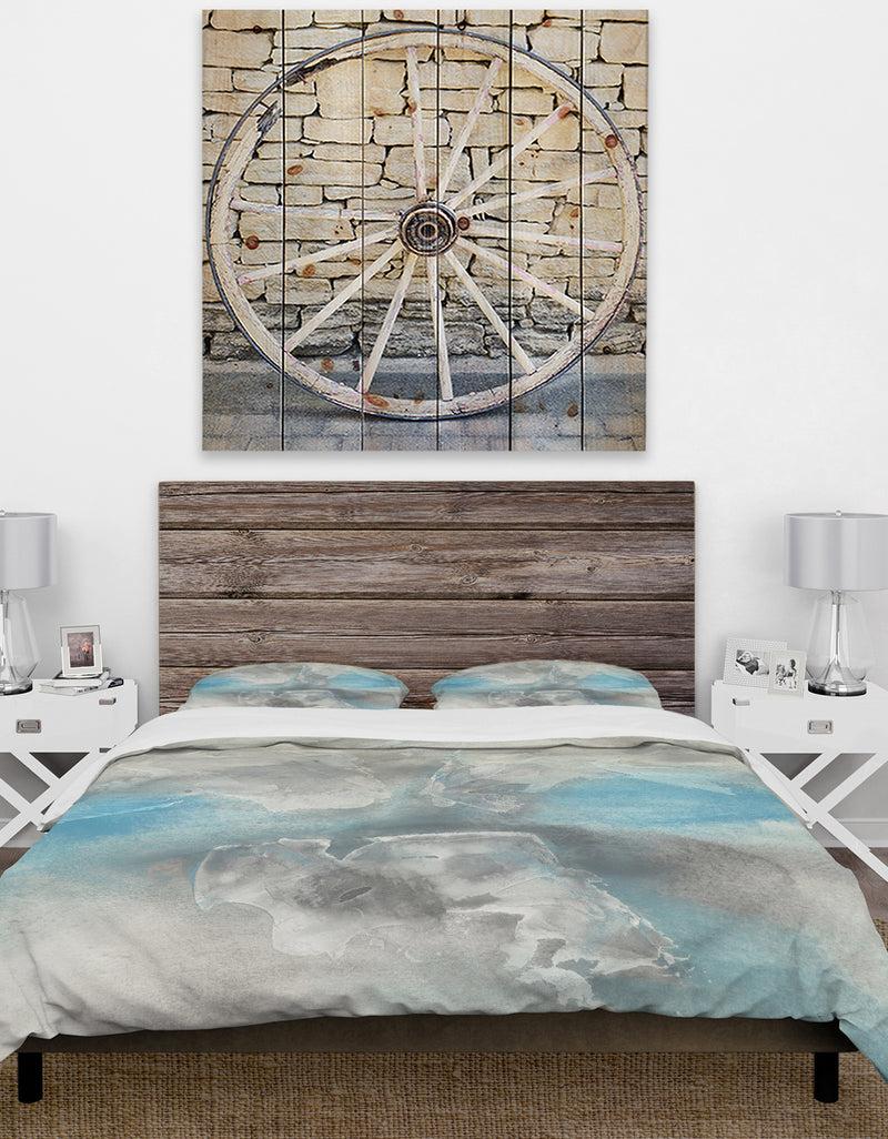 DesignQ Watercolor Minimal Blue Tones I - Cottage Duvet Cover Set