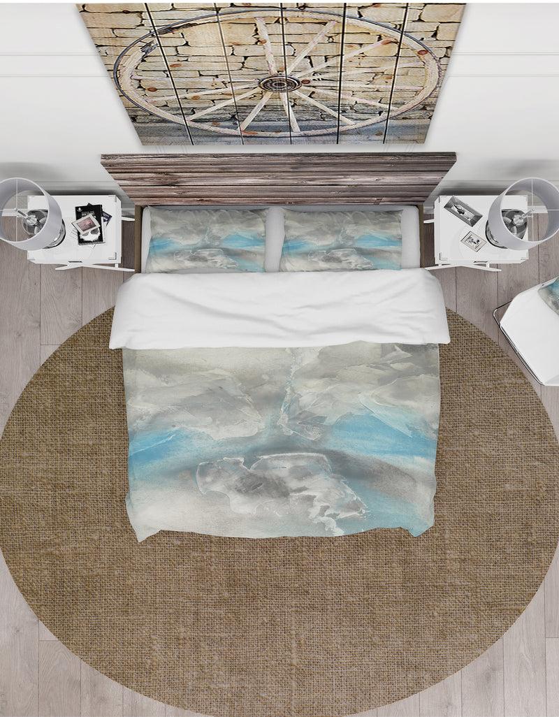 DesignQ Watercolor Minimal Blue Tones I - Cottage Duvet Cover Set