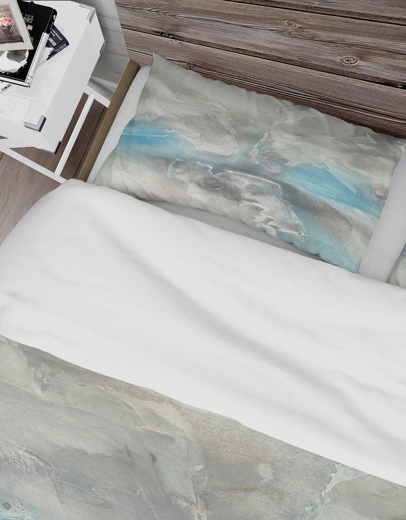 DesignQ Watercolor Minimal Blue Tones I - Cottage Duvet Cover Set