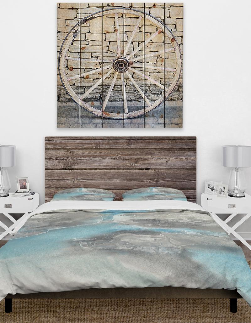 DesignQ Watercolor Minimal Blue Tones II - Cottage Duvet Cover Set