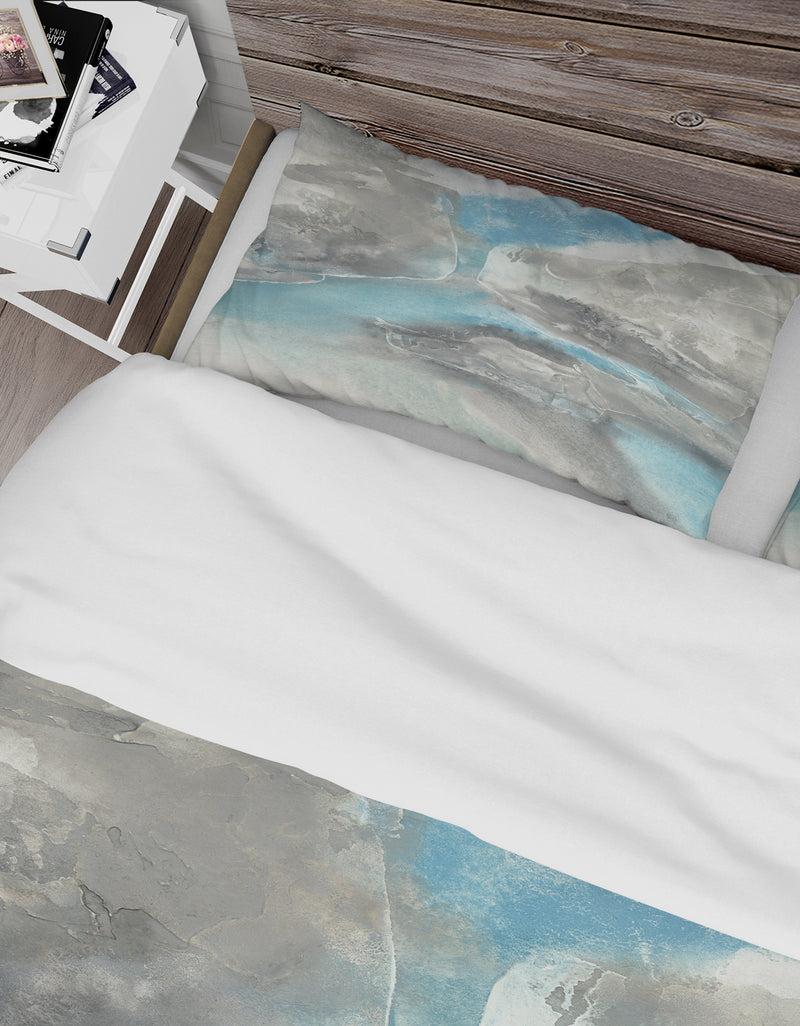 DesignQ Watercolor Minimal Blue Tones II - Cottage Duvet Cover Set