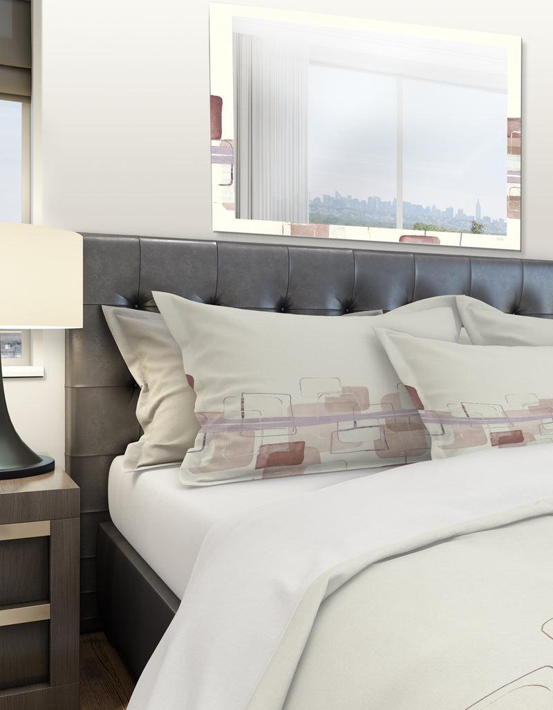 DesignQ Watercolor Minimal Boxes II - Geometric Duvet Cover Set