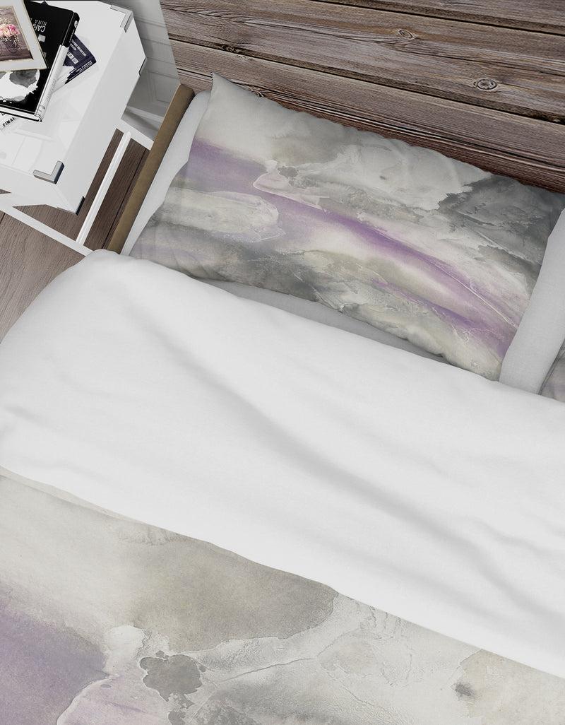 DesignQ Watercolor Minimal Purple Tones I - Cottage Duvet Cover Set