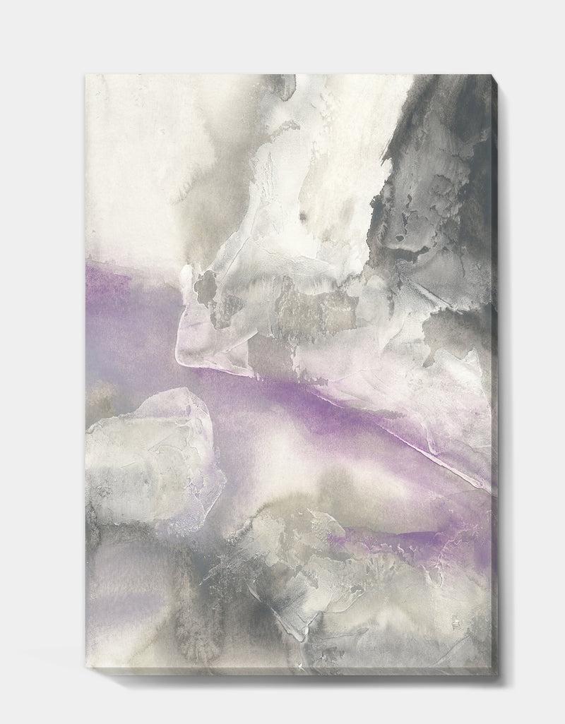 DesignQ Watercolor Minimal Purple Tones I - Modern Farmhouse Premium Canvas Wall Art