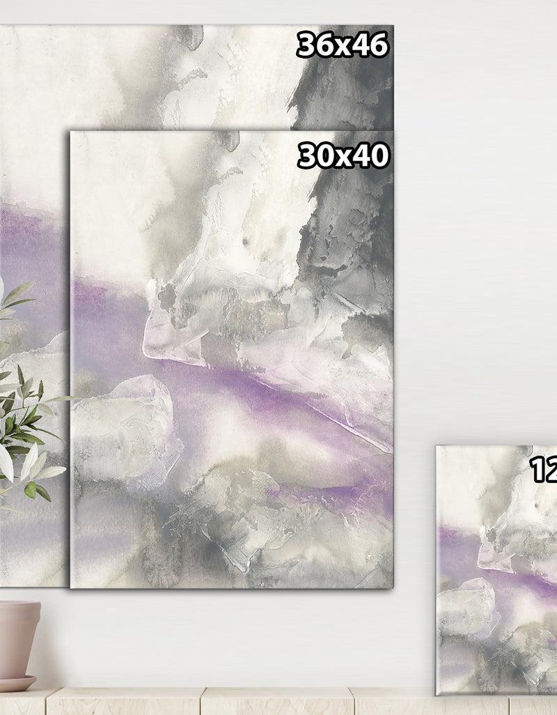 DesignQ Watercolor Minimal Purple Tones I - Modern Farmhouse Premium Canvas Wall Art