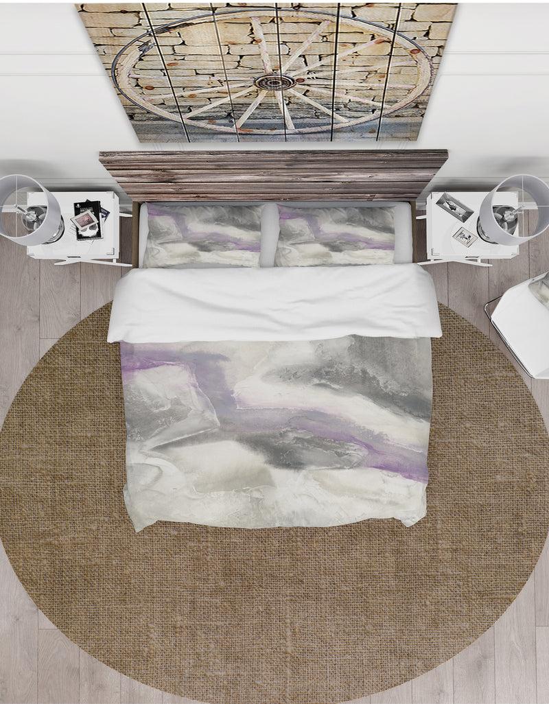 DesignQ Watercolor Minimal Purple Tones II - Cottage Duvet Cover Set