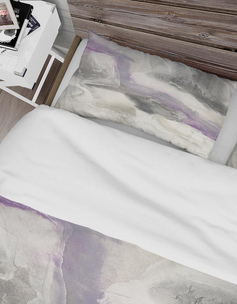 DesignQ Watercolor Minimal Purple Tones II - Cottage Duvet Cover Set