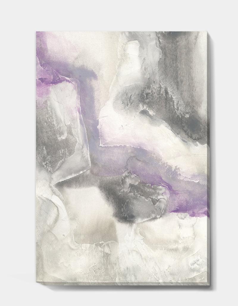 DesignQ Watercolor Minimal Purple Tones II - Modern Farmhouse Gallery-wrapped Canvas