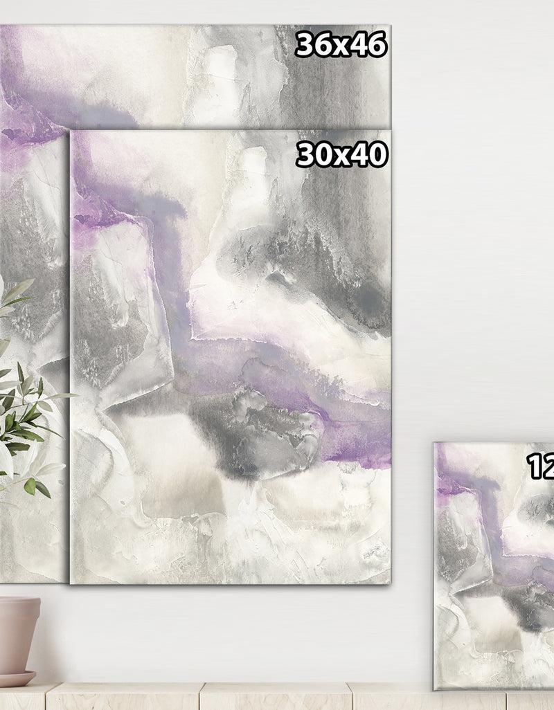 DesignQ Watercolor Minimal Purple Tones II - Modern Farmhouse Gallery-wrapped Canvas