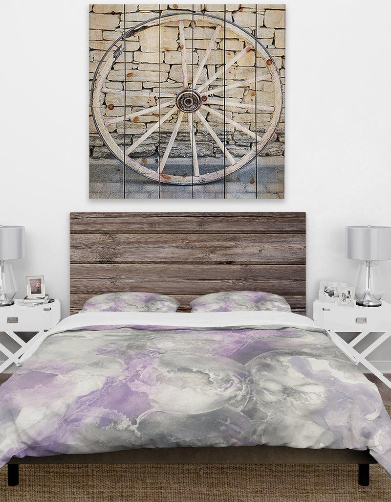 DesignQ Watercolor Minimal Purple Tones III - Cottage Duvet Cover Set