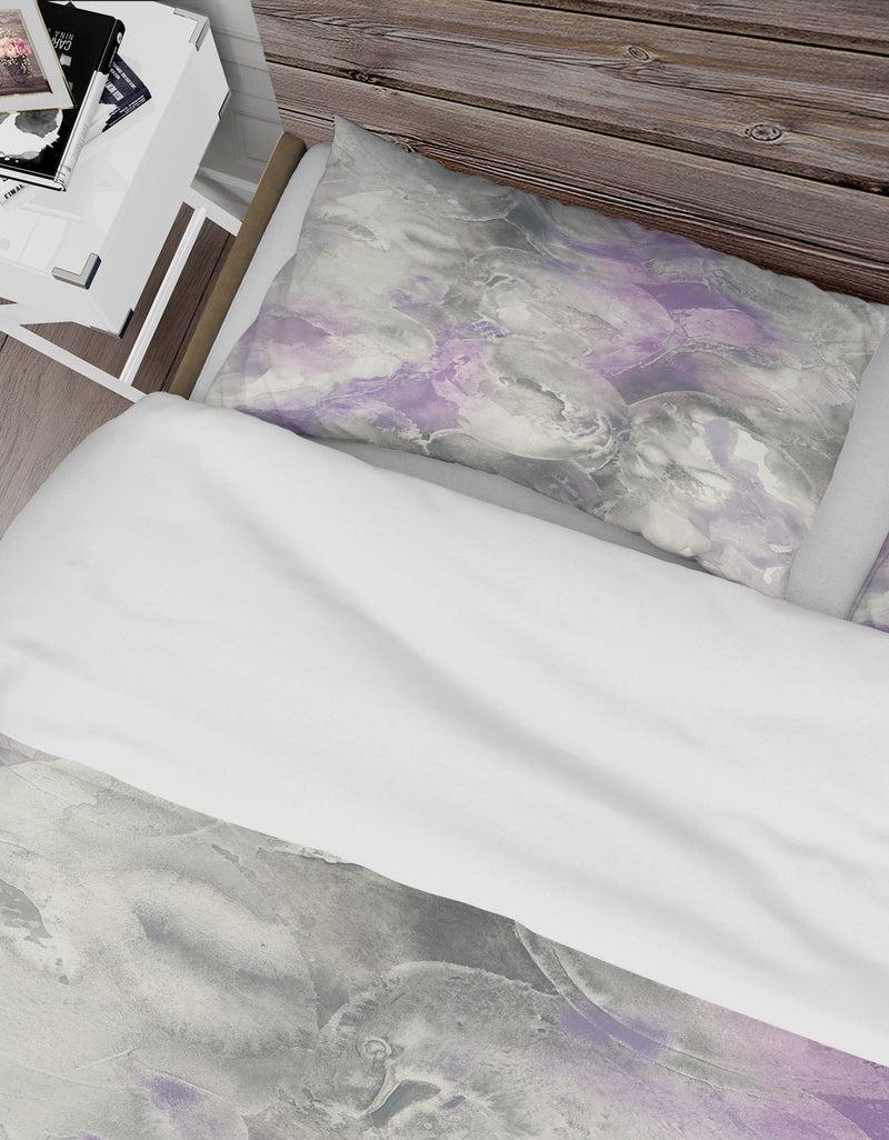 DesignQ Watercolor Minimal Purple Tones III - Cottage Duvet Cover Set