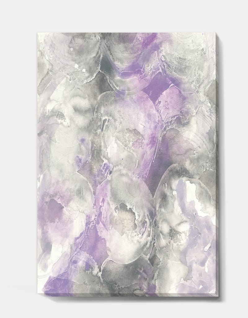 DesignQ Watercolor Minimal Purple Tones III - Farmhouse Premium Canvas Wall Art