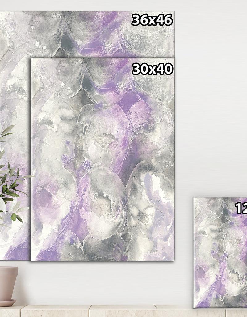 DesignQ Watercolor Minimal Purple Tones III - Farmhouse Premium Canvas Wall Art