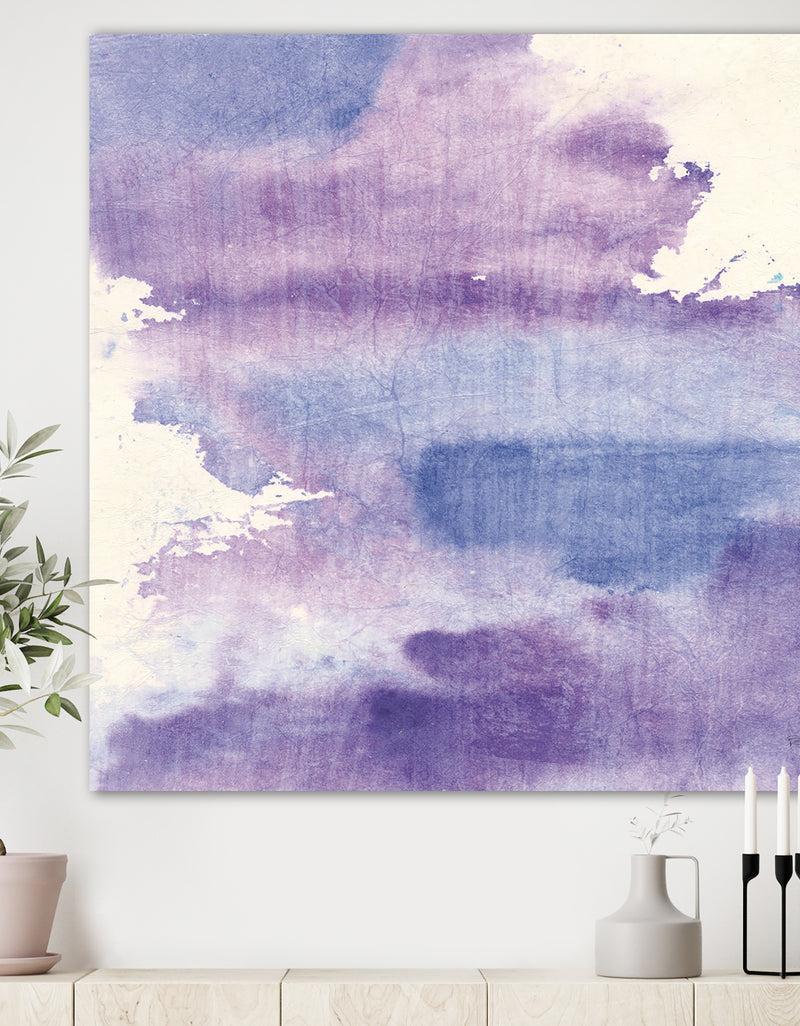 DesignQ Watercolor Purple Haze I - Modern & Contemporary Canvas Art