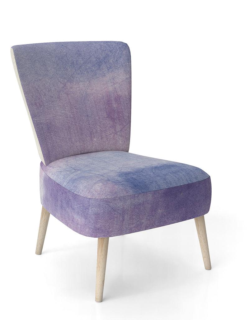 DesignQ Watercolor Purple Haze I - Upholstered Modern Accent Chair