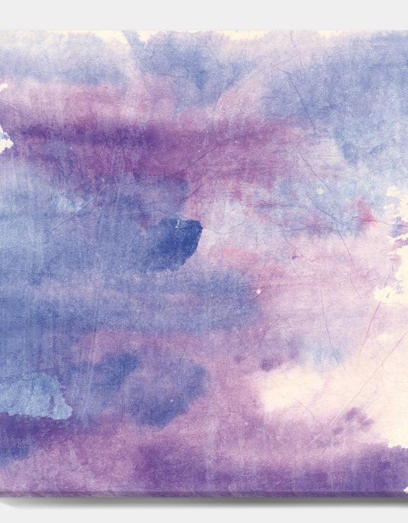 DesignQ Watercolor Purple Haze II - Modern & Contemporary Canvas Artwork