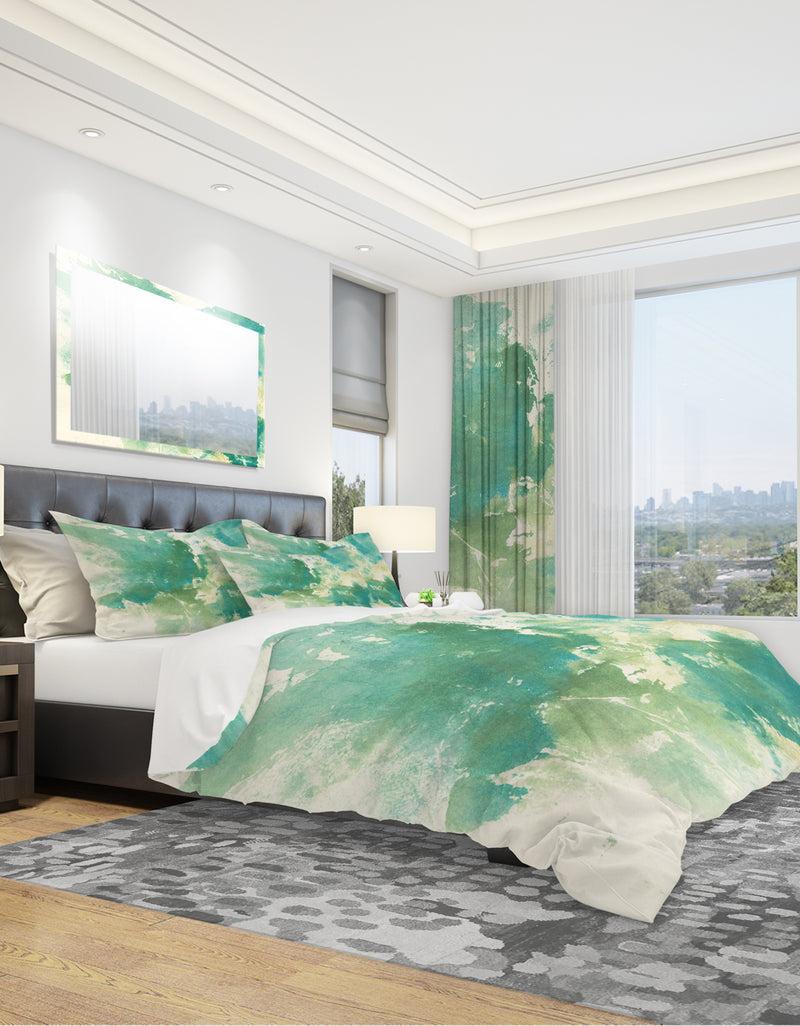 DesignQ Watercolor Rock I - Geometric Duvet Cover Set