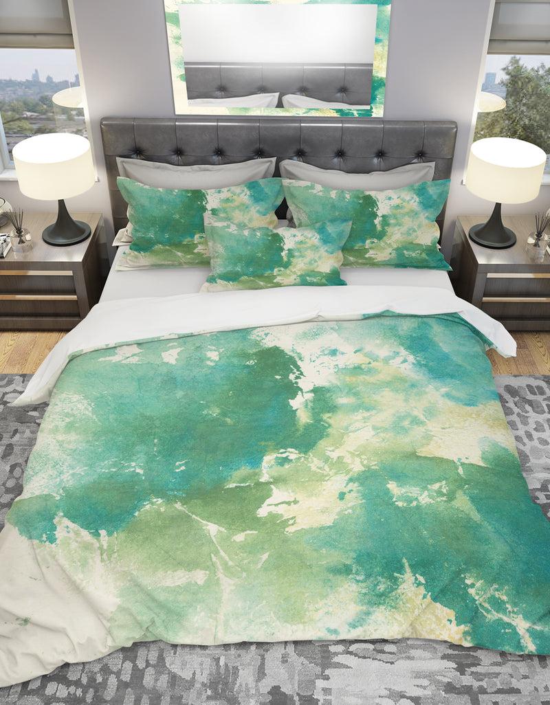 DesignQ Watercolor Rock I - Geometric Duvet Cover Set