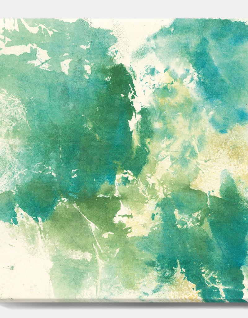 DesignQ Watercolor Rock I - Modern & Contemporary Gallery-wrapped Canvas