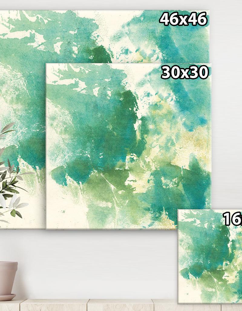 DesignQ Watercolor Rock I - Modern & Contemporary Gallery-wrapped Canvas