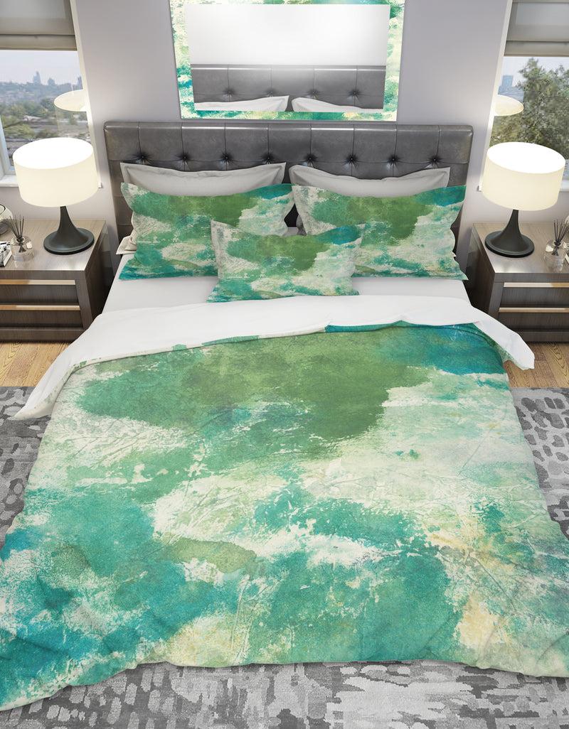 DesignQ Watercolor Rock II - Geometric Duvet Cover Set