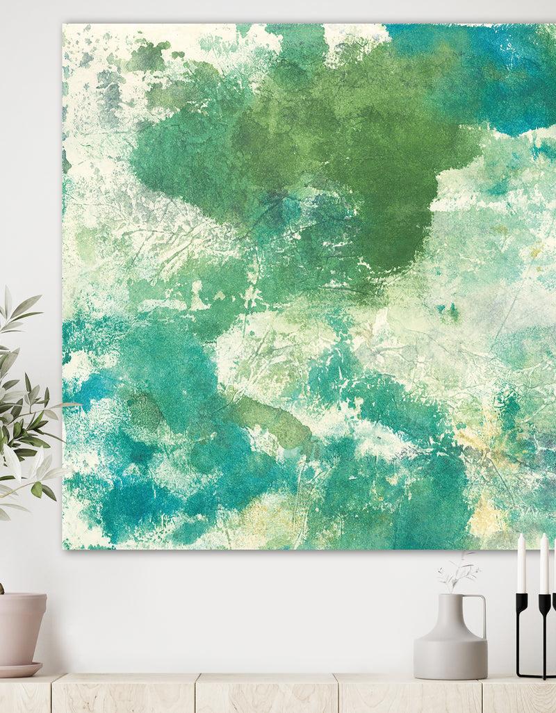 DesignQ Watercolor Rock II - Modern & Contemporary Premium Canvas Wall Art