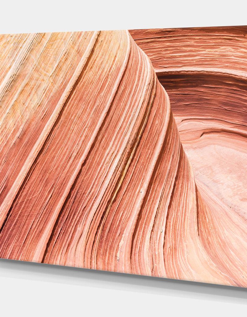 DesignQ Wave Canyon - Canyon Photography On Wrapped Canvas