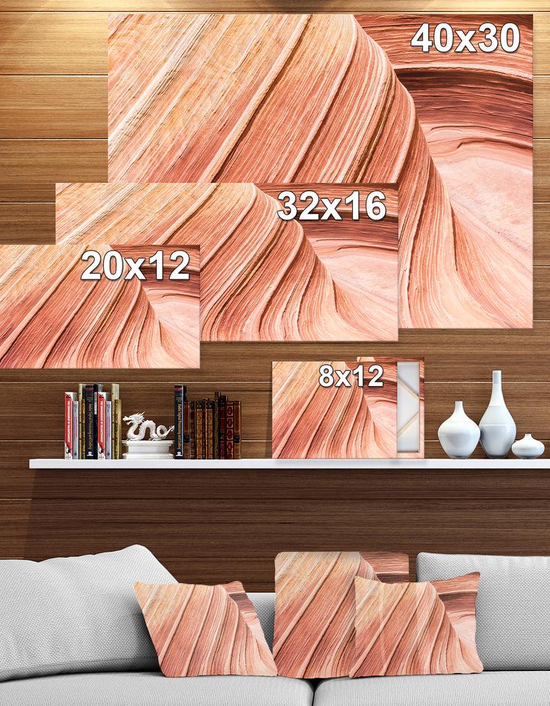 DesignQ Wave Canyon - Canyon Photography On Wrapped Canvas