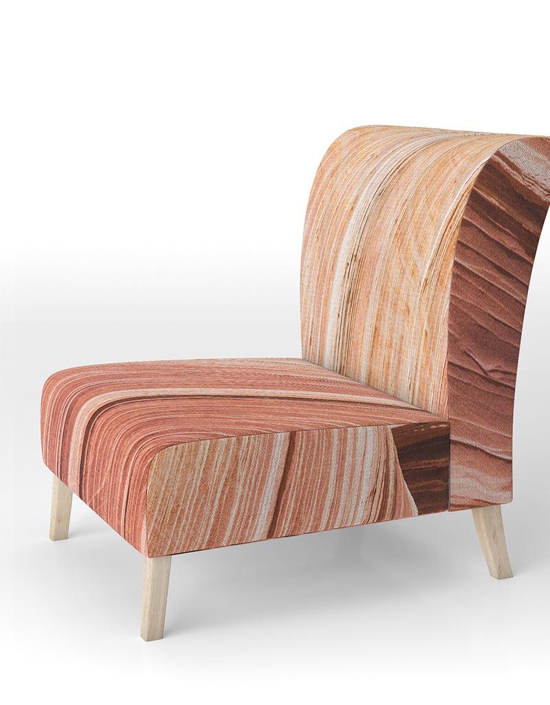 DesignQ Wave Canyon - Upholstered Modern Accent Chair