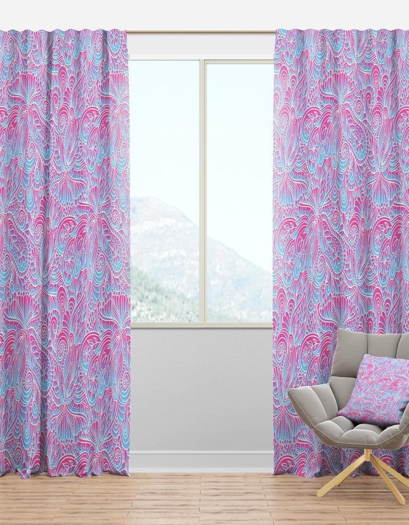 DesignQ Wavy Gradient Pattern - Bohemian & Eclectic Curtain Panels