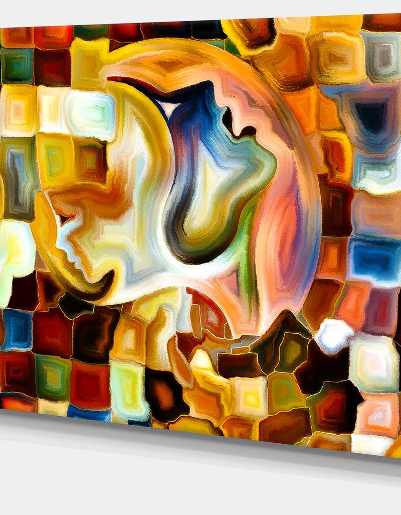 DesignQ Way Of Inner Paint - Abstract Canvas Art Print