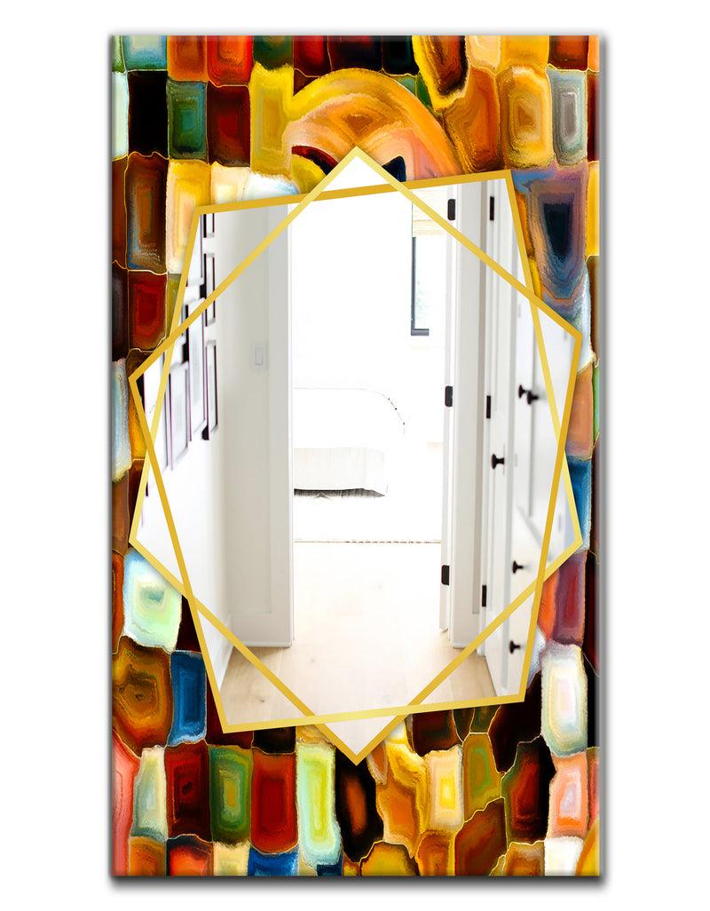DesignQ Way Of Inner Paint - Modern Mirror - Frameless Contemporary Wall Mirror