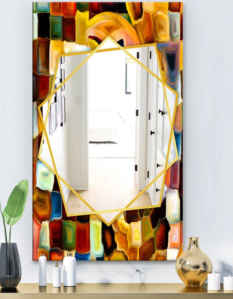 DesignQ Way Of Inner Paint - Modern Mirror - Frameless Contemporary Wall Mirror
